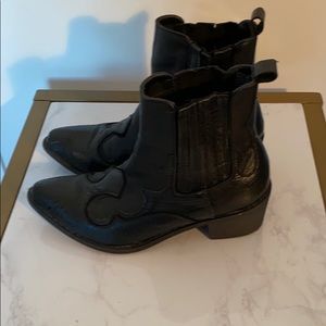 Free People- Vegan leather western boot